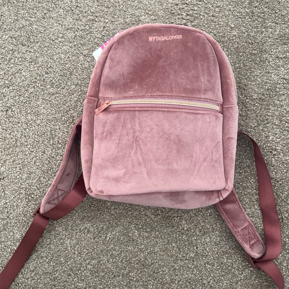 MYTAGALONGS Blush Velvet Backpack